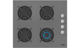resm SİMFER 3537  GRİ  CAM  ANKASTRE  OCAK