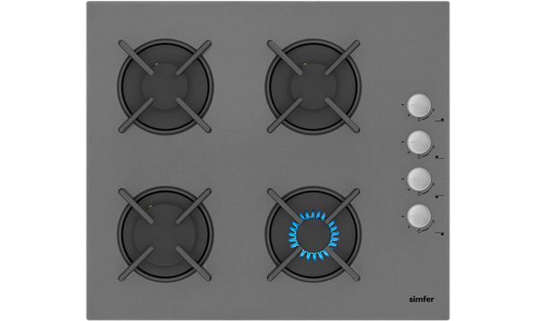 resm SİMFER 3537  GRİ  CAM  ANKASTRE  OCAK