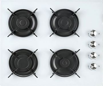 Alveus ALV GLS 640 WHITE ankastre ocak – beyaz cam tasarım