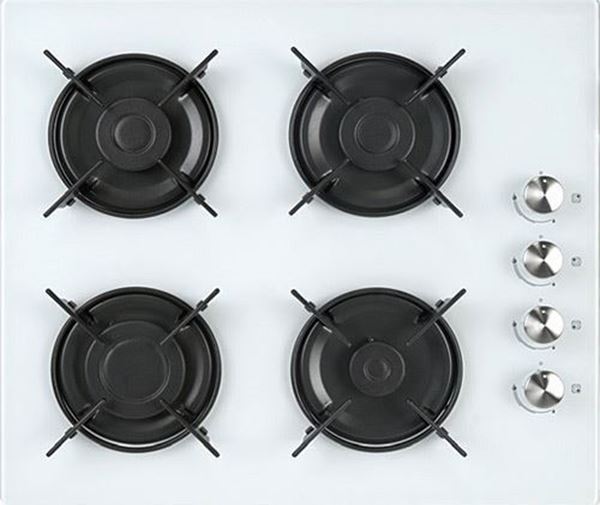 Alveus ALV GLS 640 WHITE ankastre ocak – beyaz cam tasarım