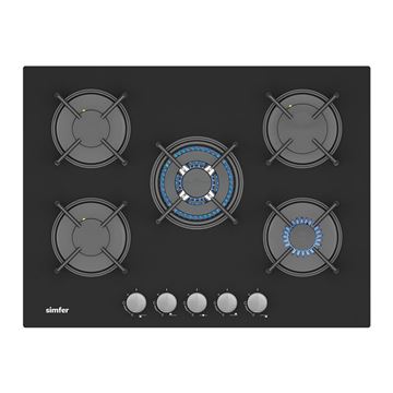 Resim SİMFER 3704  70 CM. SİYAH  4+1  WOKLU  OCAK