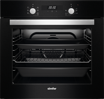 Resim SİMFER 7327  SİYAH DİJİTAL 8  PRG.ANK. FIRIN