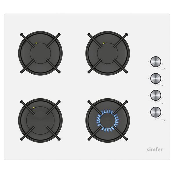 resm SİMFER 3048  BEYAZ CAM SET ÜSTÜ OCAK