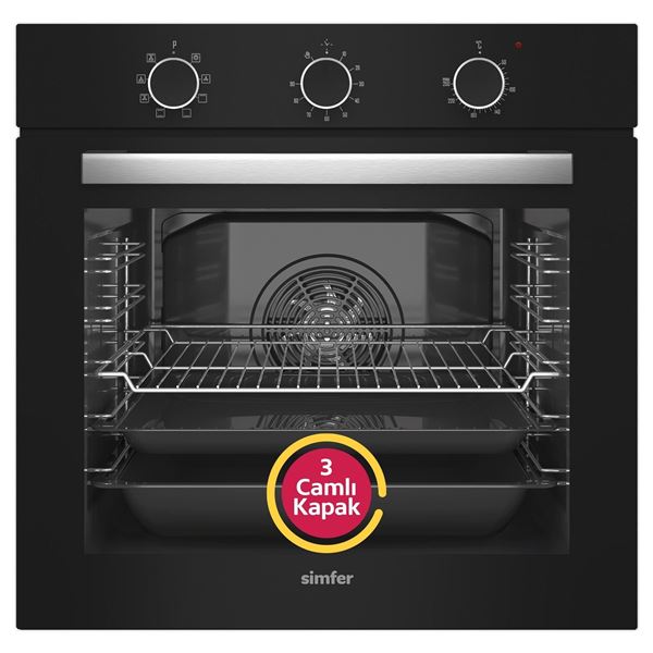 Simfer QS 8220 ankastre mutfak fırını – estetik görünüm ve uzun ömürlü yapı