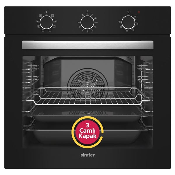 resm SİMFER  8220  SİYAH  9  FONK. ANKASTRE FIRIN