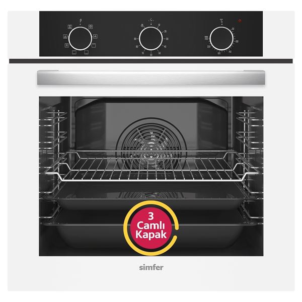 Simfer QS Serisi 8221 Ankastre beyaz fırın
