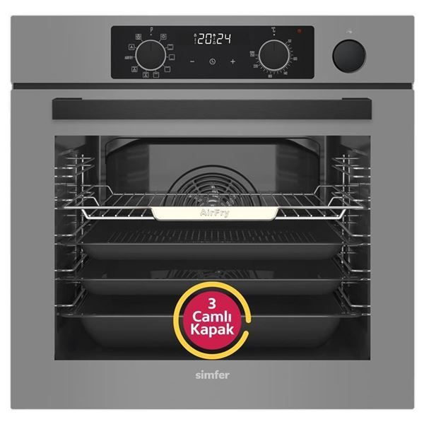 resm SİMFER 8246 GRİ- BUHARLI  AİRFRY ANK. FIRIN