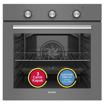 Resim SİMFER 8224  DİAMOND GRİ ANKASTRE FIRIN