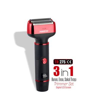 Resim POWERTEC TR-275 3in1 GÜNLÜK SAKAL TIRAŞ MAKİNESİ 