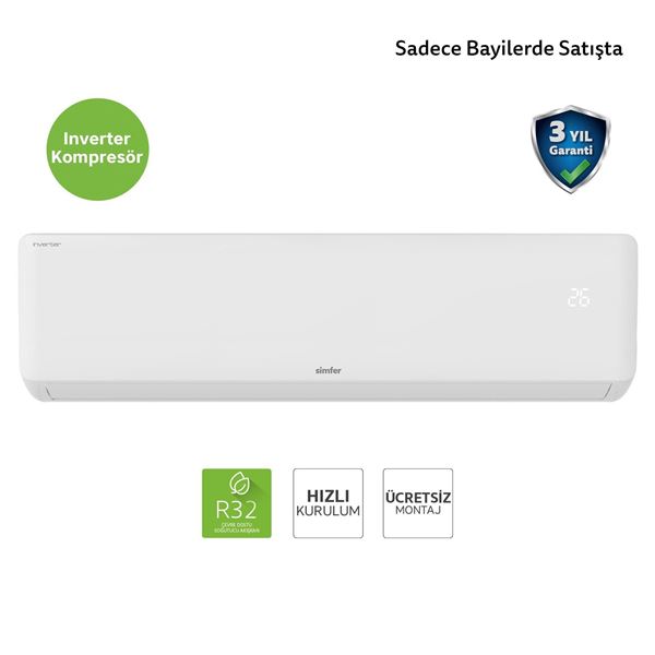 resm Simfer Split Klima 24.000 BTU Inverter – A++ Enerji, Hızlı Kurulum ve Güçlü Performans