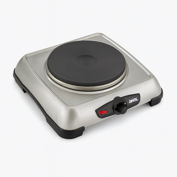 AKEL AP511.- tekli elektrikli ocak.000W, paslanmaz çelik, ayarlanabilir sıcaklık,