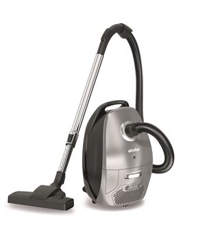 Simfer SK 6310 toz torbalı elektrikli süpürge gümüş gri renk güçlü emiş Hepa 12 filtre Simfer SK 6310 süpürge 3,5 litre geniş toz haznesi detay görseli Simfer SK 6310 teleskopik boru ve süpürge aksesuarları kullanım kolaylığı Simfer SK 6310 elektrikli süpürge ile ev temizliği sırasında sessiz çalışma