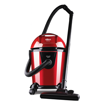 Stilevs Uzay-S 2400W Islak Kuru Süpürge – Kırmızı siyah tasarımı, güçlü emiş performansı ve geniş kapasitesiyle ev temizliği için ideal elektrikli süpürge.