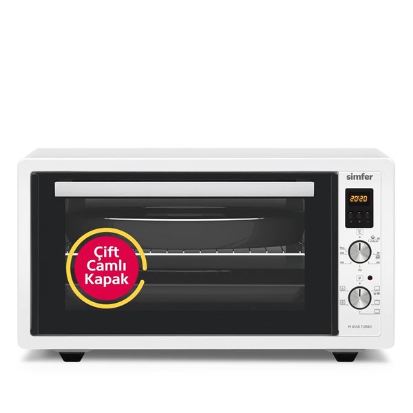 Simfer 4558 Beyaz Midi Fırın ön görünüm