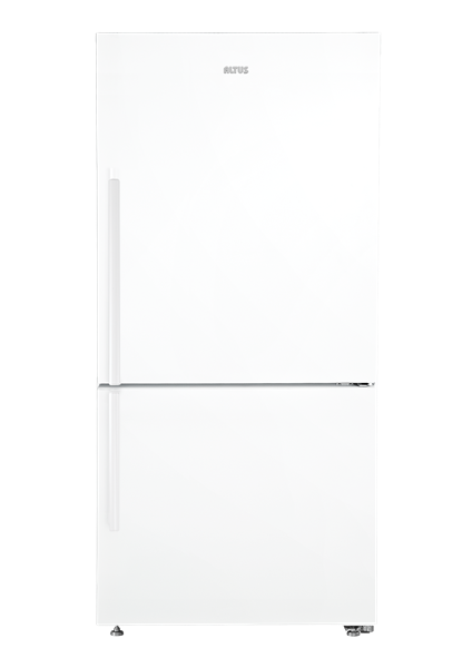 Altus ALK 482 E No-Frost buzdolabı ön görünüm, beyaz renk, 580 L kapasite
