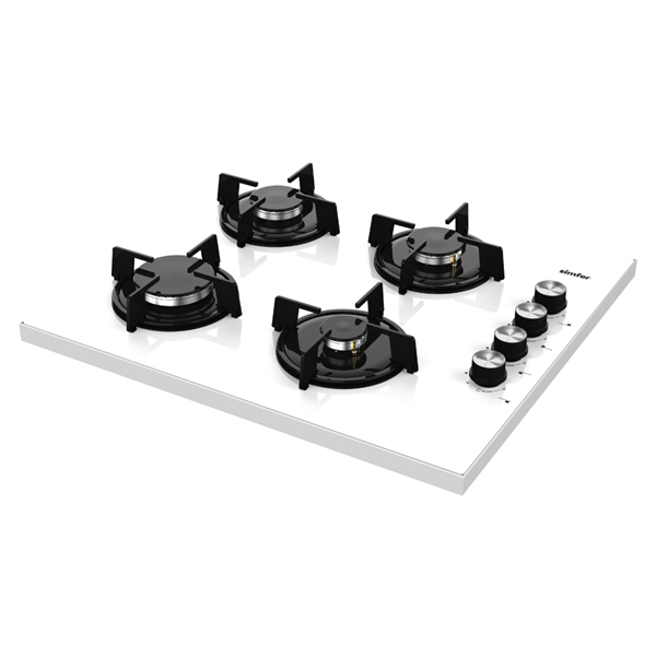 Simfer T3036 N beyaz cam set üstü ocak